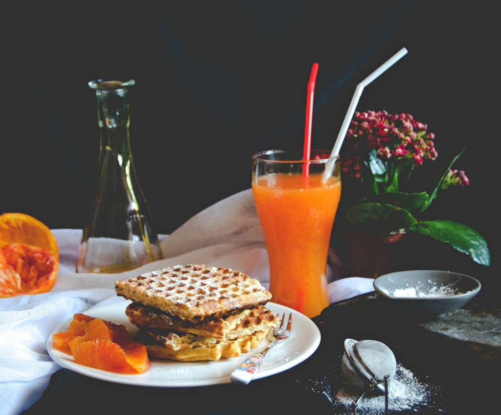 Breakfast Oat Waffles