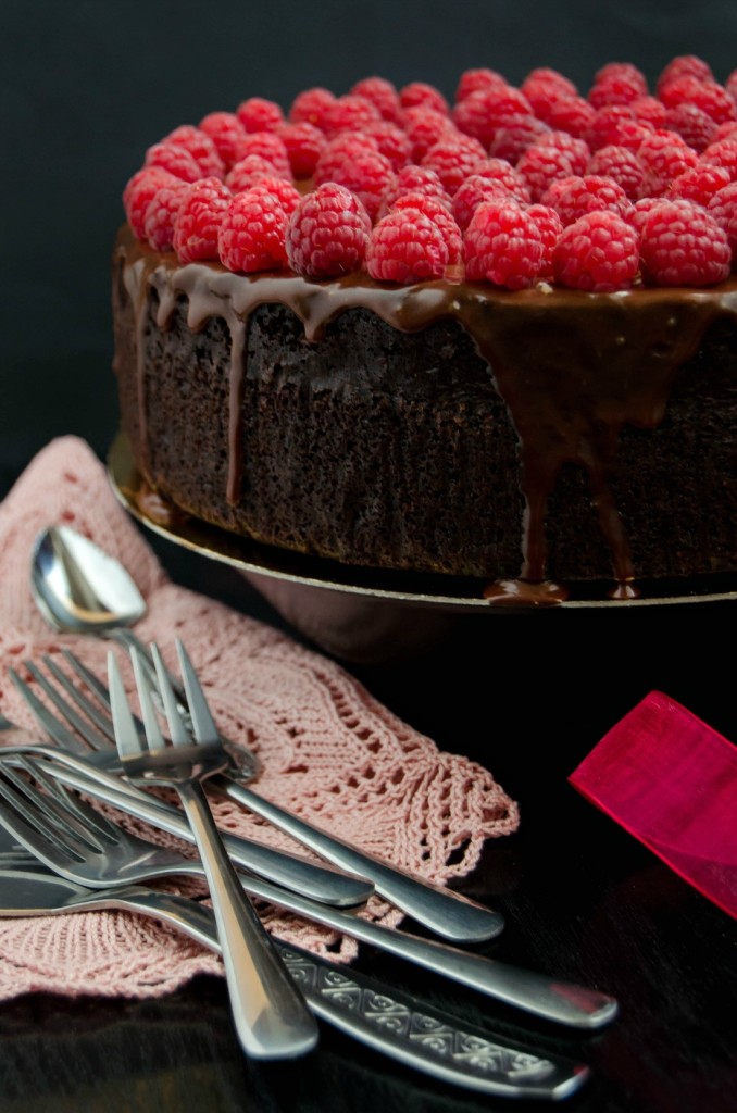 Raspberry Chocolate Mud Cake
