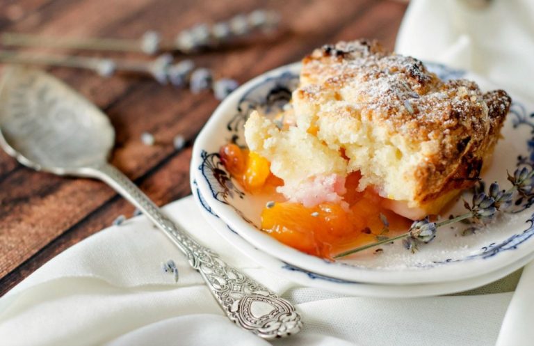 Peach Lavender Cobbler