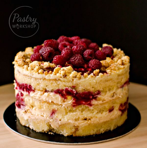 Momofuku-Style Basil Raspberry Cake
