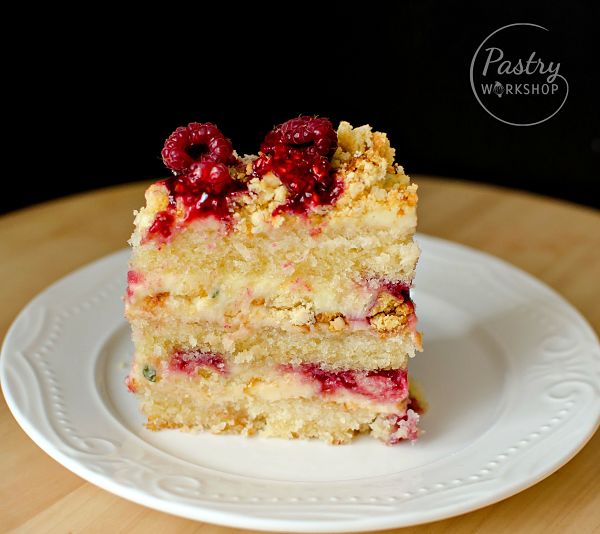 Momofuku-Style Basil Raspberry Cake
