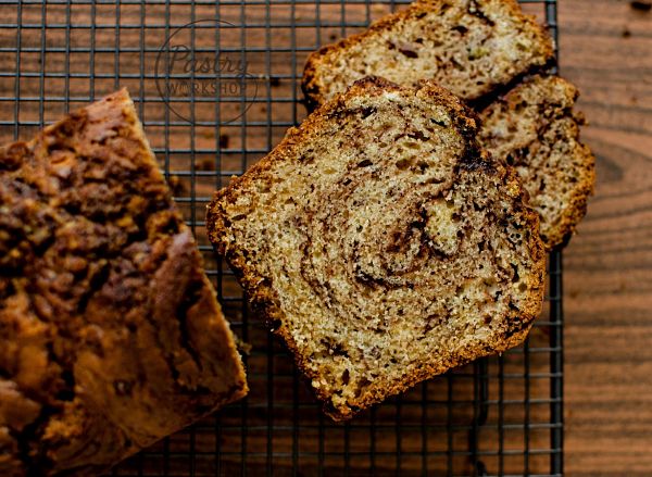 Nutella Swirled Banana Bread