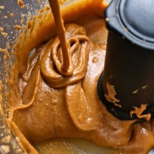 Jar of homemade Speculoos cookie butter