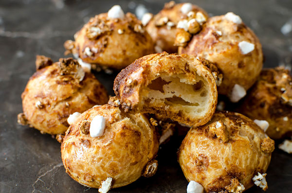 Caramelised Popcorn Chouquettes