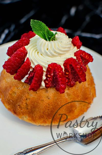 {Raspberry Rose Savarin}