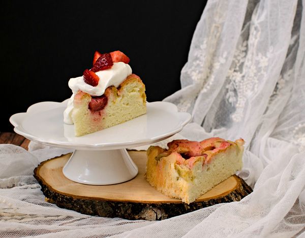 Rhubarb Olive Oil Cake