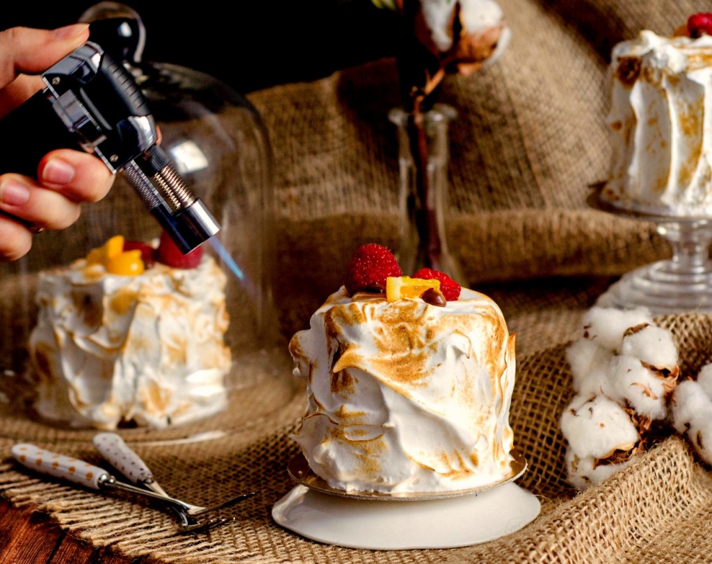 Torched Chocolate Lemon Cakes