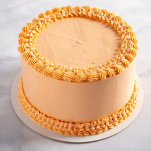 Apple cake with caramelized apples and mascarpone cream